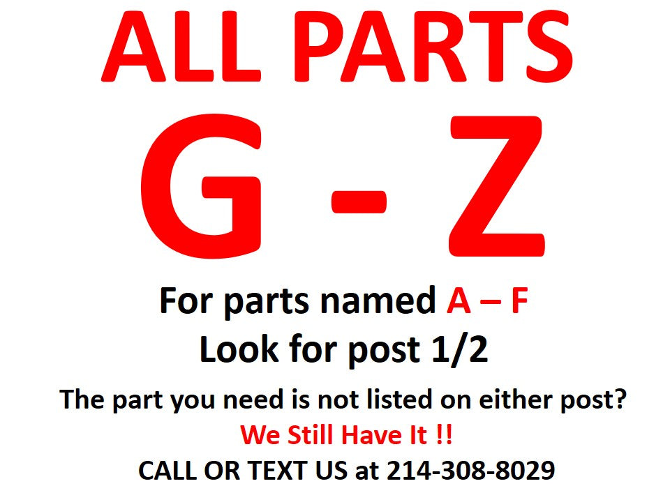 1998 Honda Accord - All Parts G - Z | SKU #: M16233