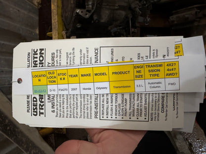 2007 Honda Odyssey Automatic FWD Transmission main image