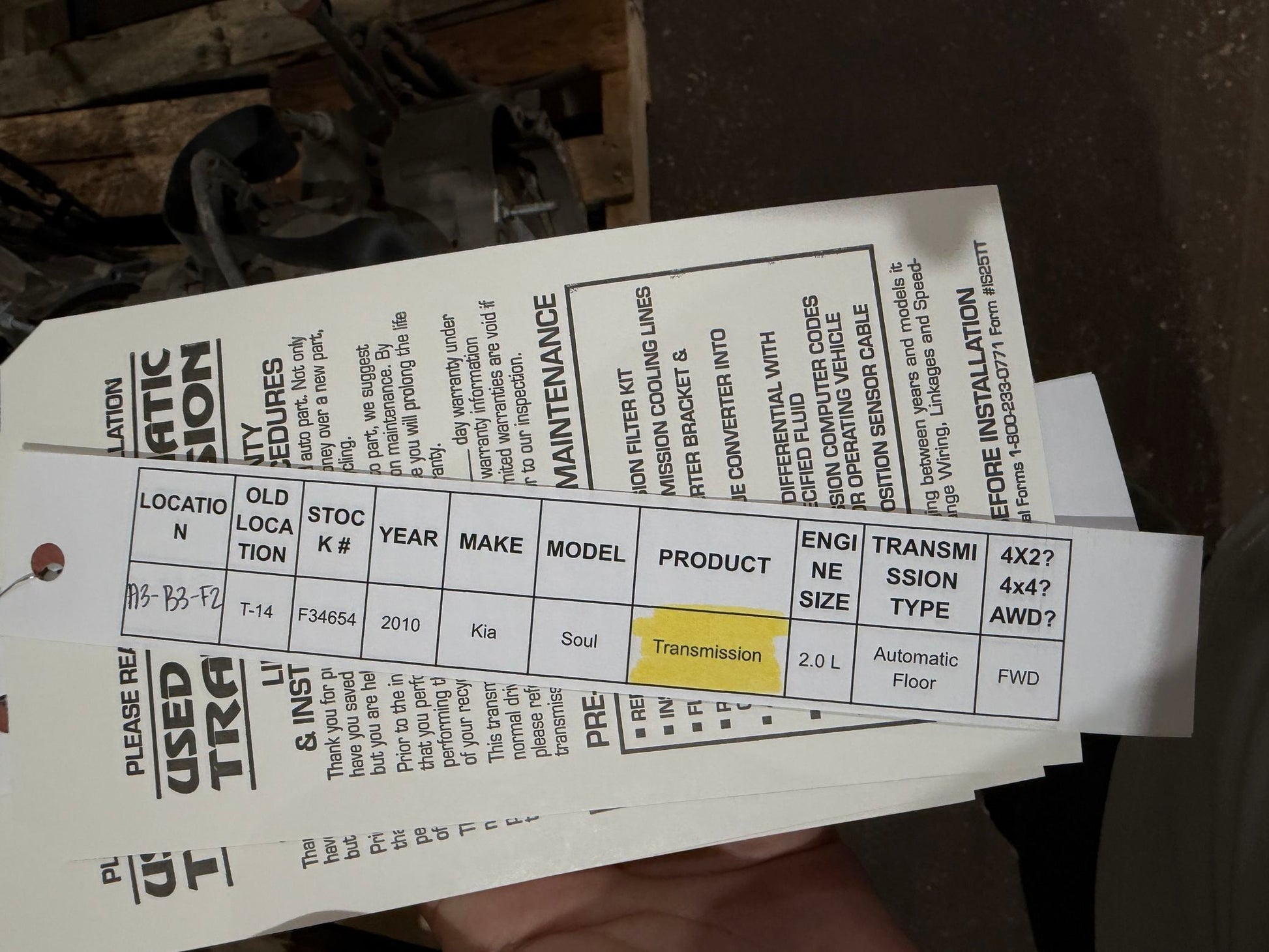 2010 Kia Soul Automatic FWD Transmission main image