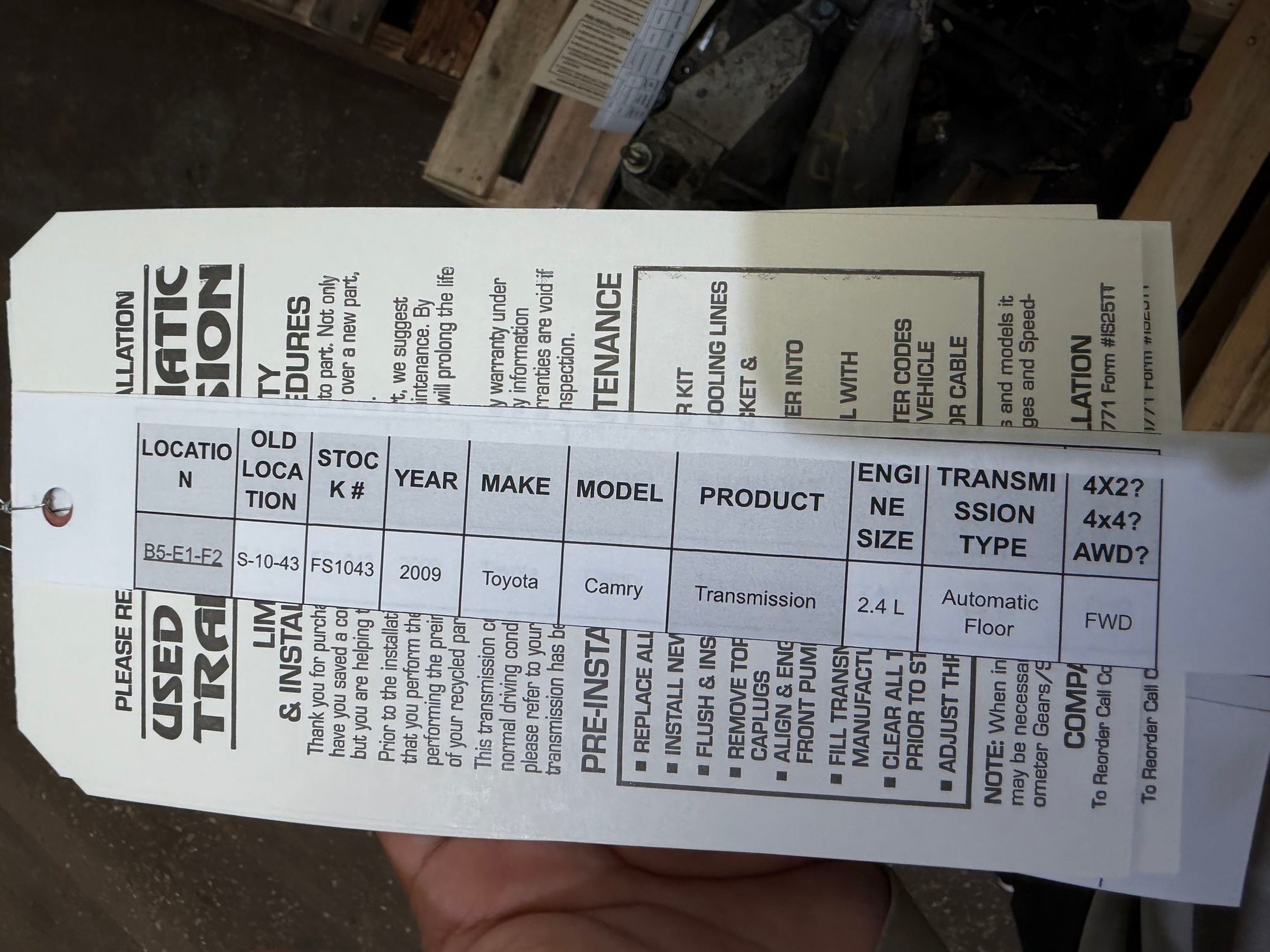 2006 Toyota Camry Automatic FWD Transmission main image