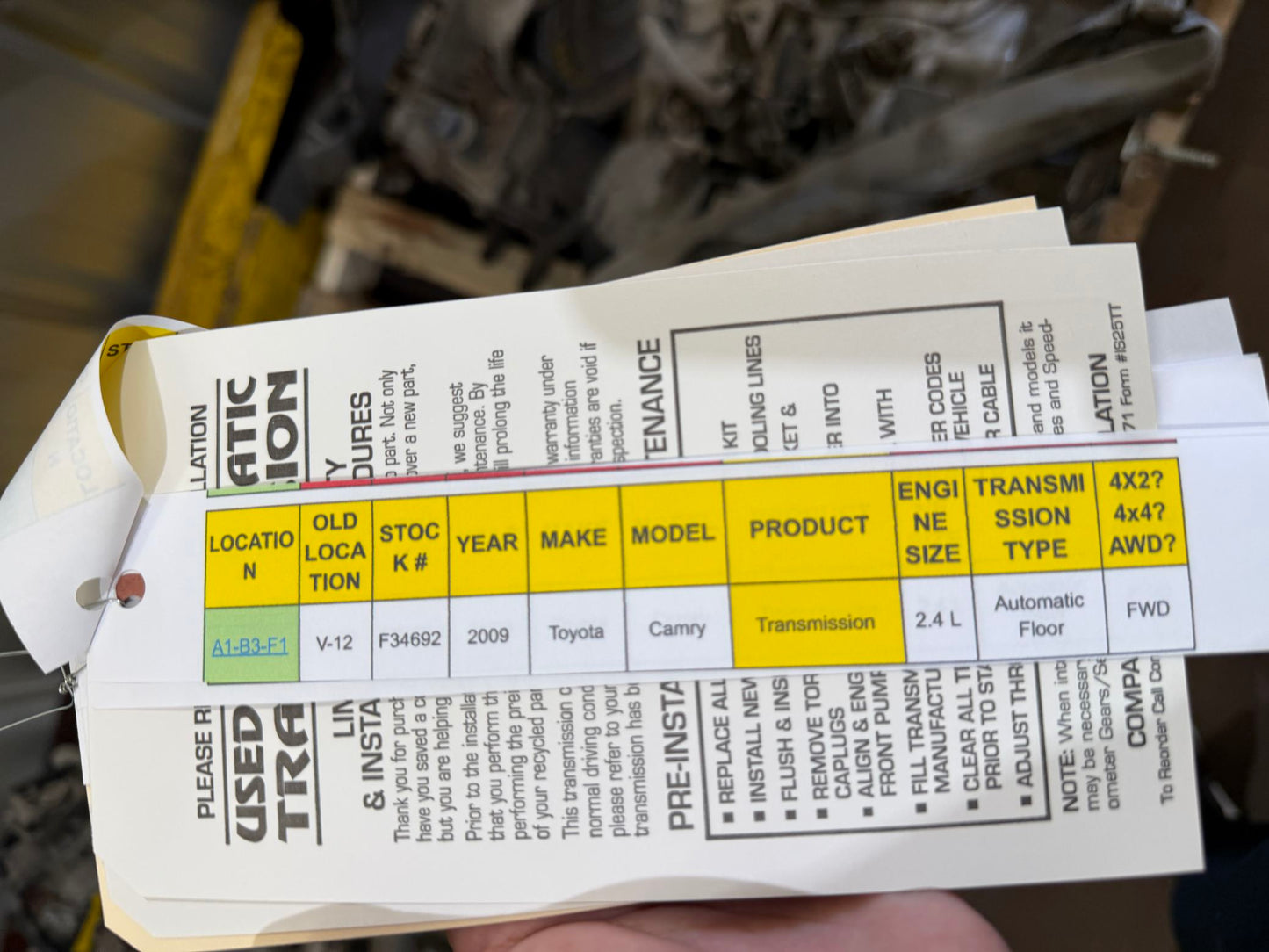 2009 Toyota Camry Automatic FWD Transmission main image