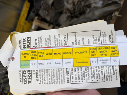 2009 Toyota Camry Automatic FWD Transmission main image