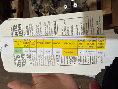2011 Buick Regal Automatic FWD Transmission main image