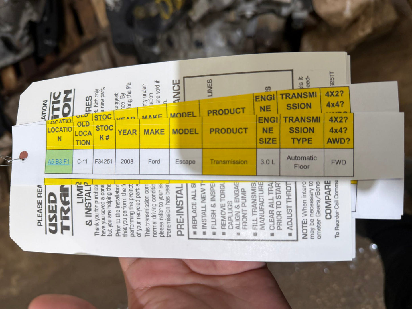 2008 Ford Escape Automatic FWD Transmission main image