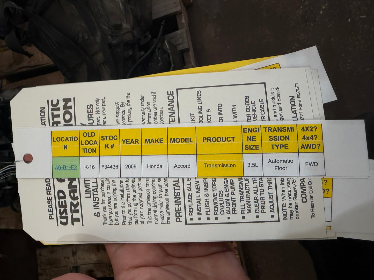 2009 Honda Accord Automatic FWD Transmission main image