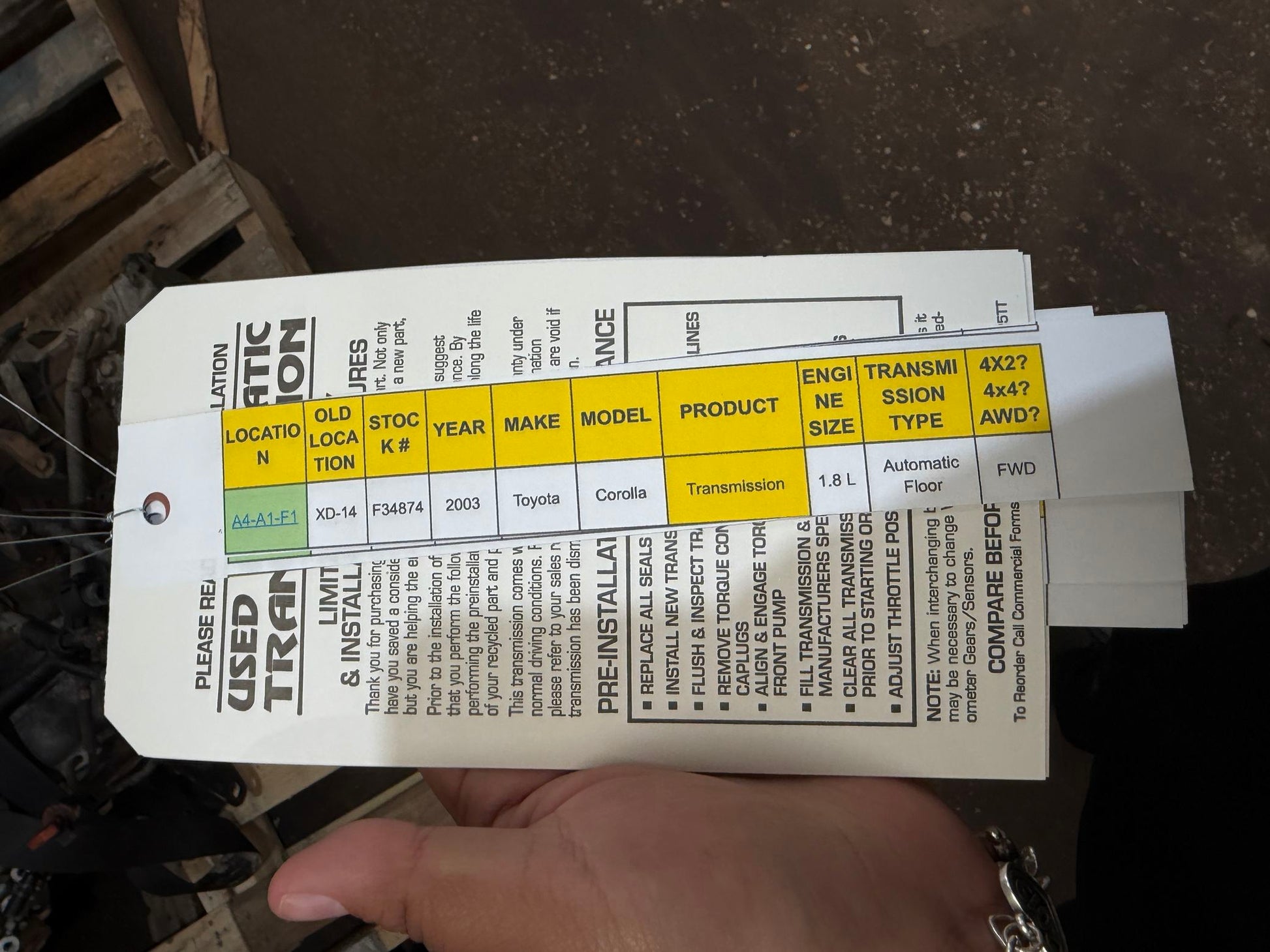 2002 Honda Civic Manual FWD Transmission main image