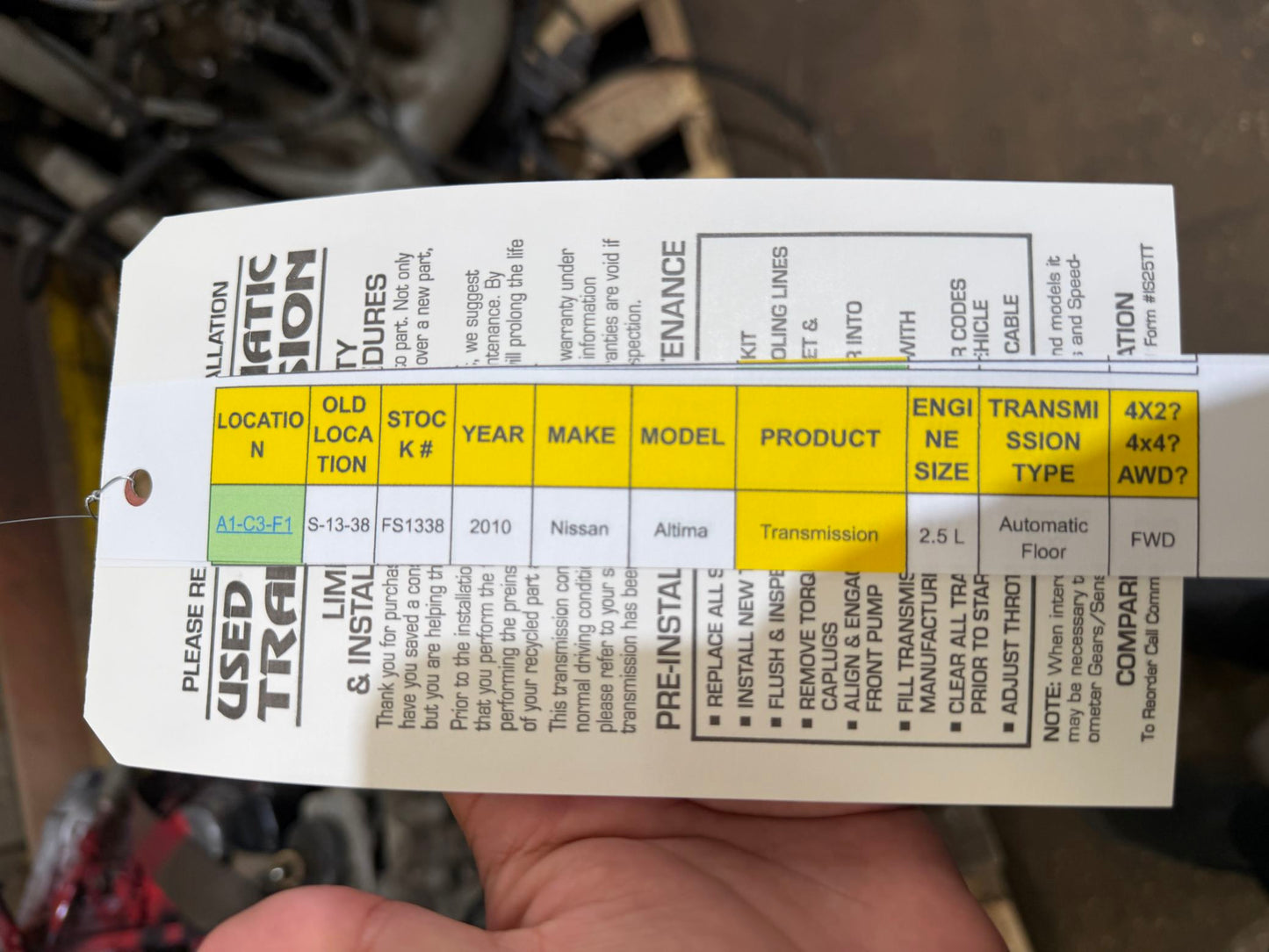 2001 Chevrolet Suburban Automatic RWD Transmission main image