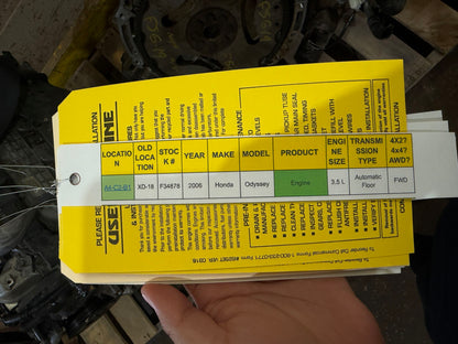2006 Honda Odyssey 3.5 L Engine main image
