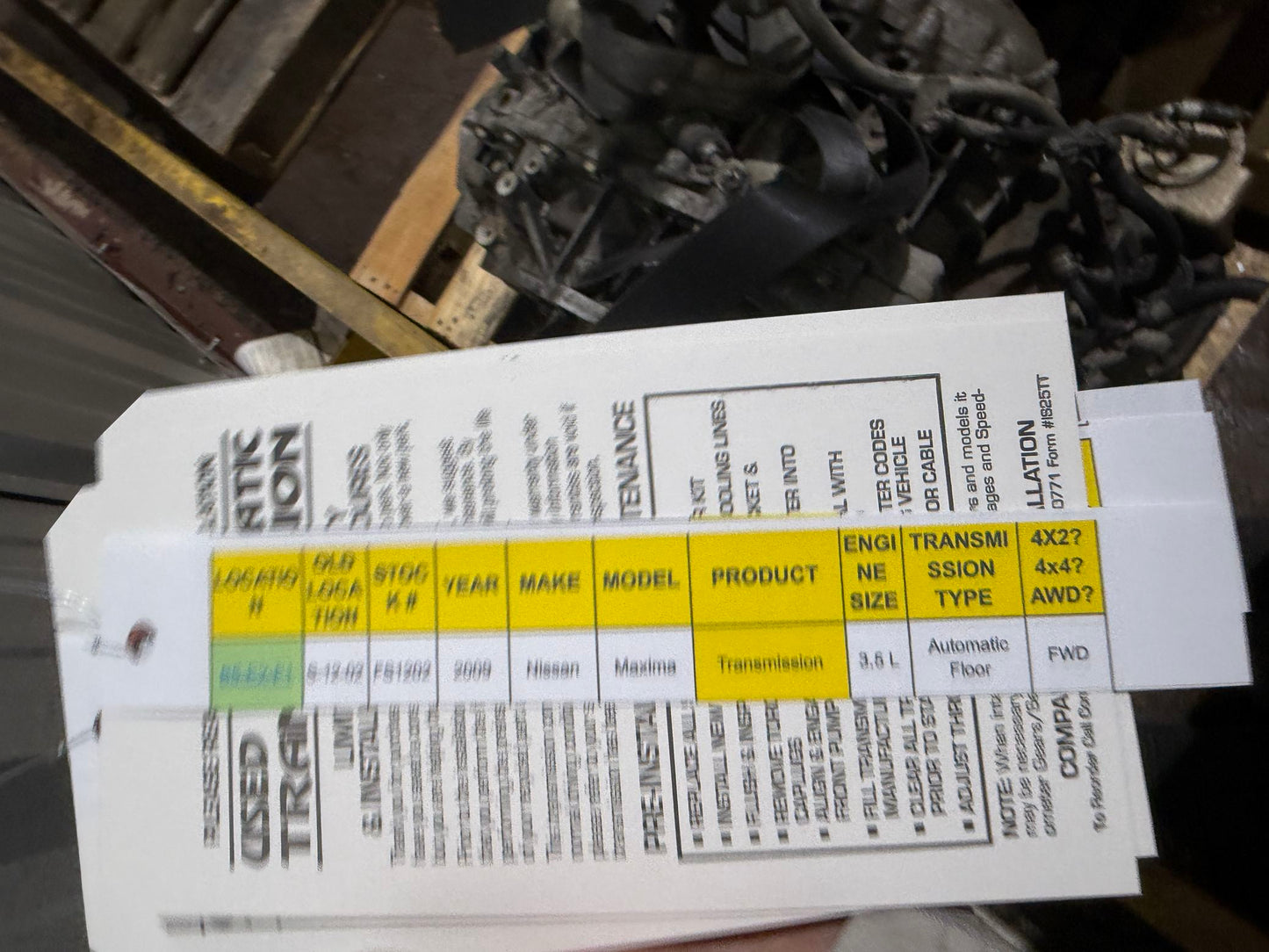 2009 Nissan Maxima Automatic FWD Transmission main image