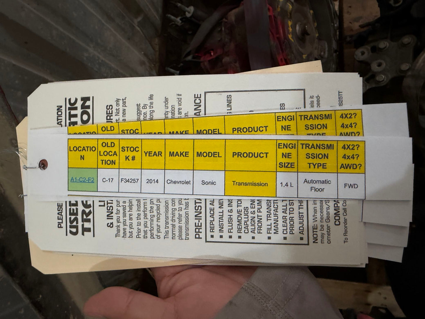 2014 Chevrolet Sonic Automatic FWD Transmission main image
