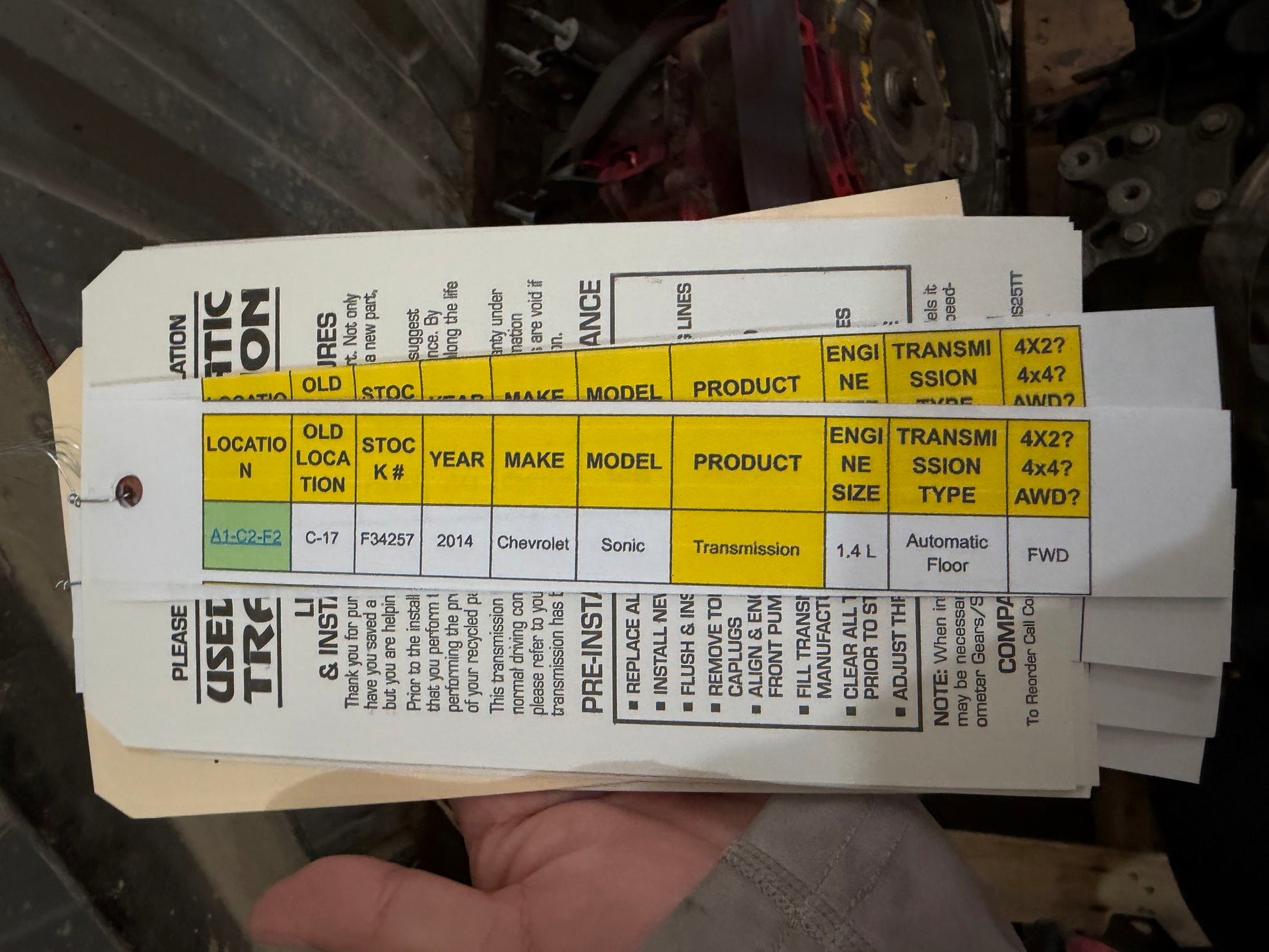 2014 Chevrolet Sonic Automatic FWD Transmission main image