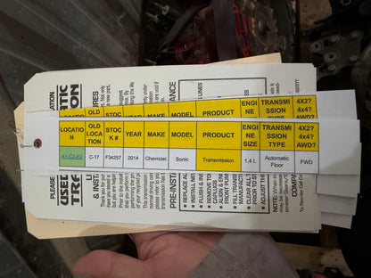 2014 Chevrolet Sonic Automatic FWD Transmission main image