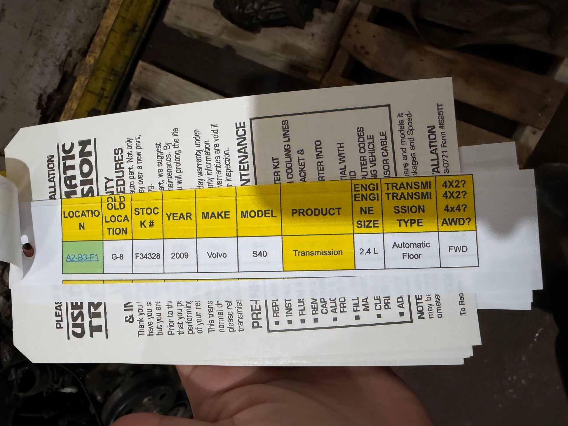 2009 Volvo S40 Automatic FWD Transmission main image