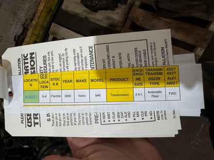 2009 Volvo S40 Automatic FWD Transmission main image
