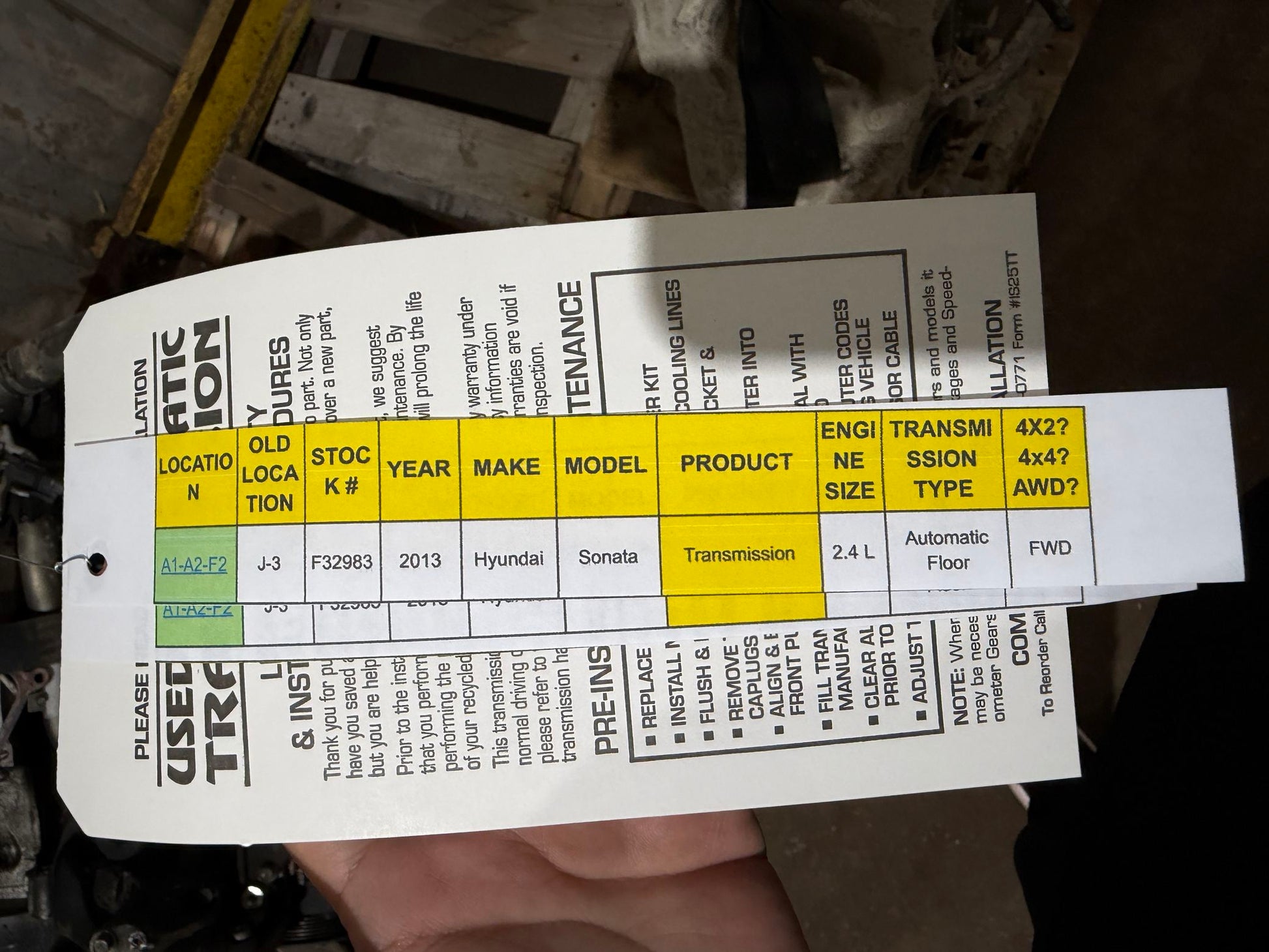 2014 Honda Odyssey Automatic FWD Transmission main image
