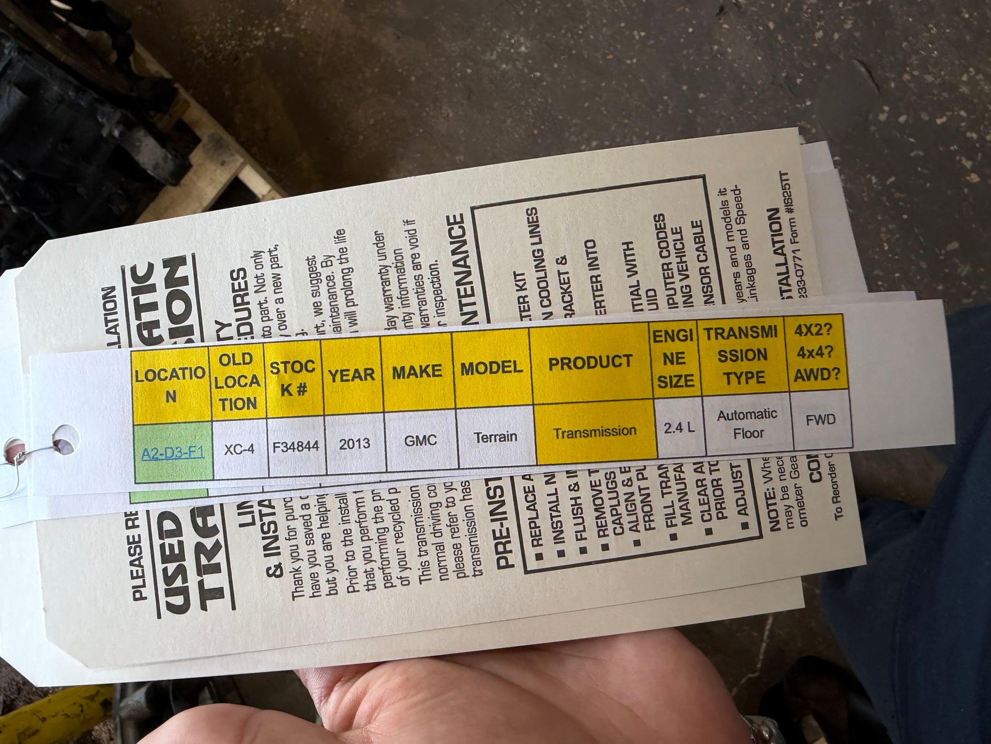 2001 Chevrolet S10 Manual RWD Transmission main image