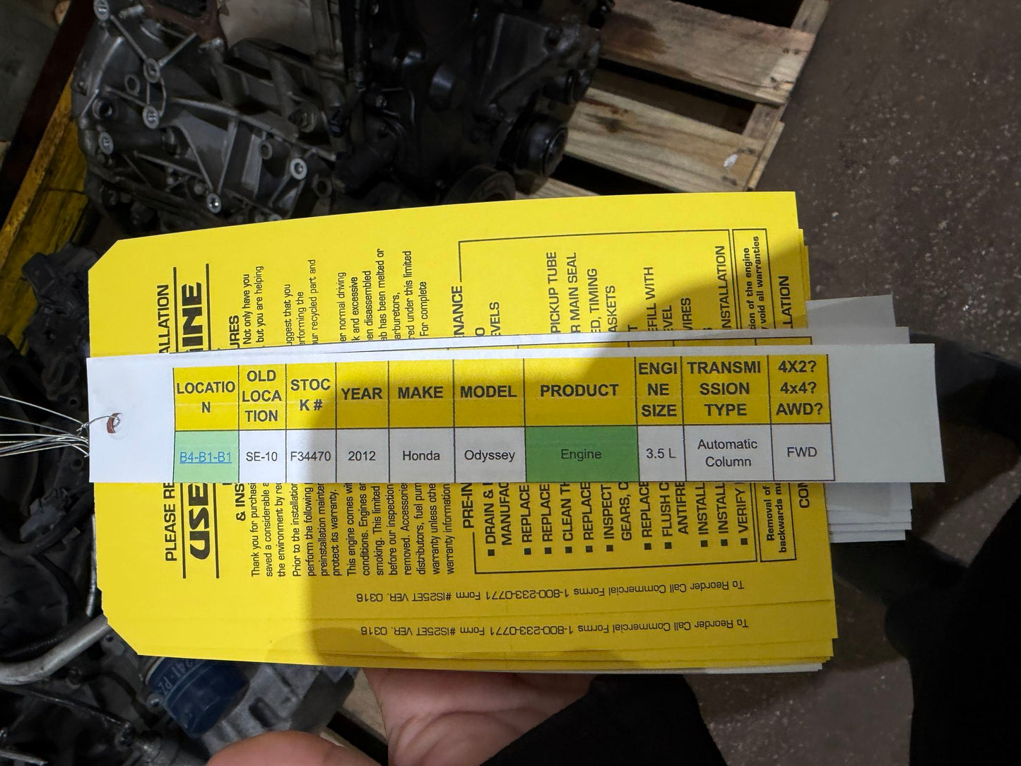 2012 Honda Odyssey 3.5 L Engine main image