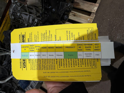 2012 Honda Odyssey 3.5 L Engine main image