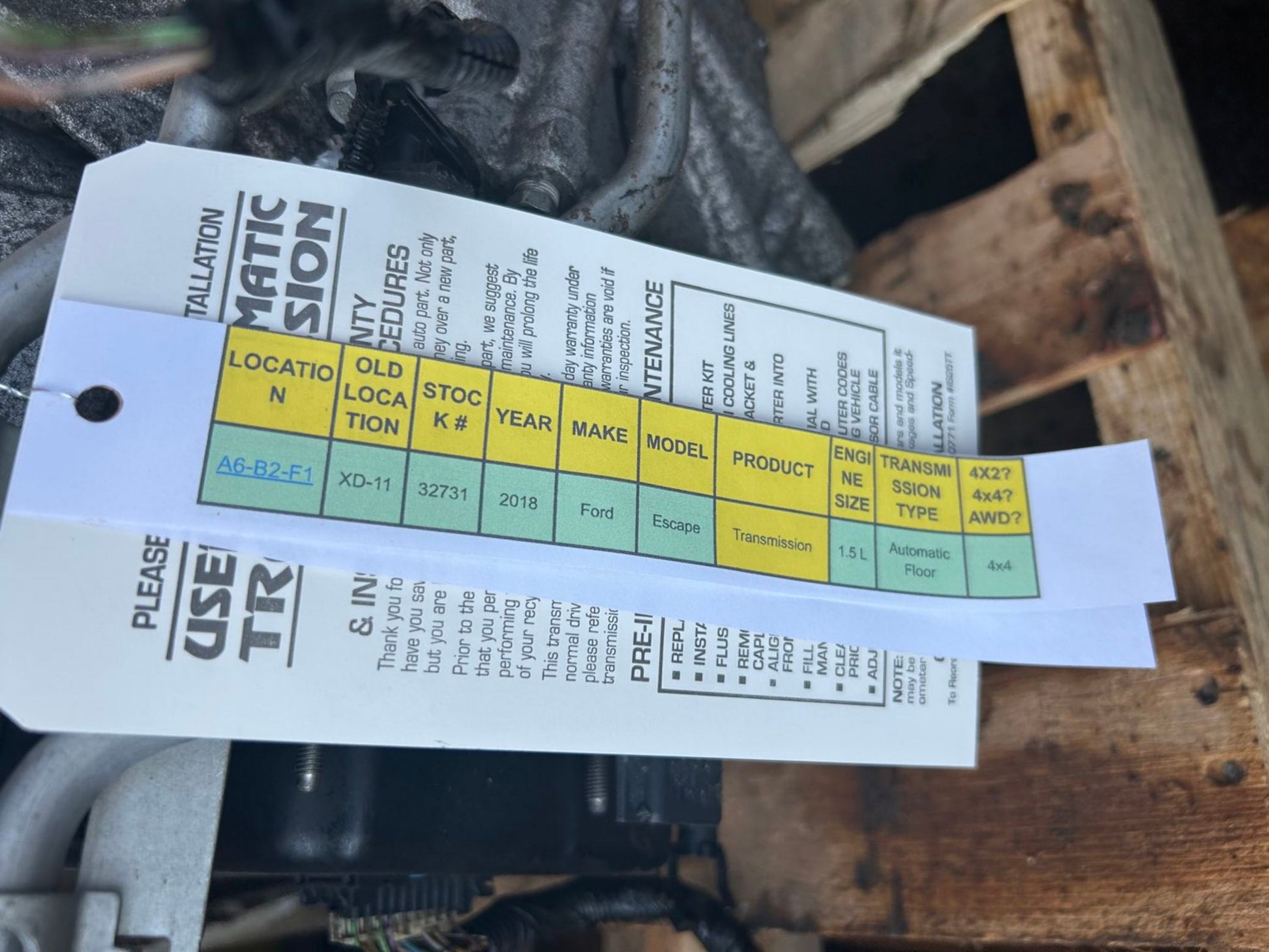 1998 Ford F150 Automatic RWD Transmission