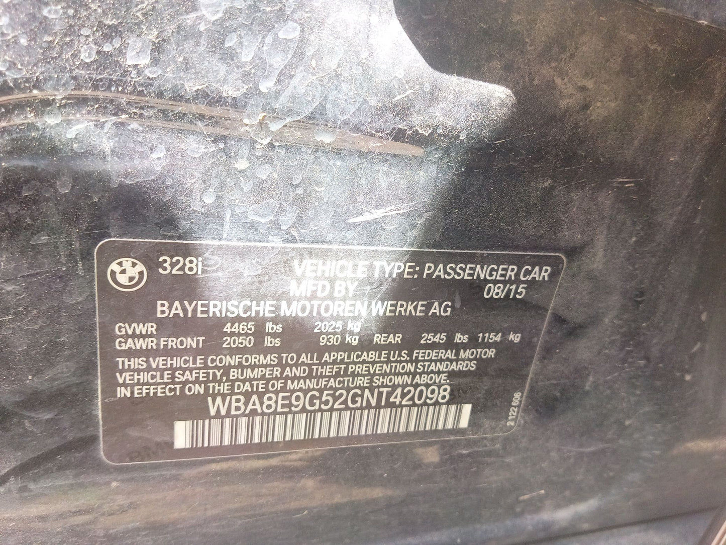 Mirror Driver Side 2012 - 2018 BMW 3 Series