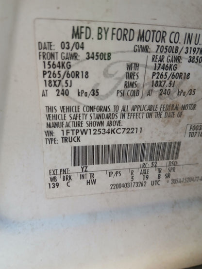 Climate Control Panel 2004 - 2008 Ford F-150