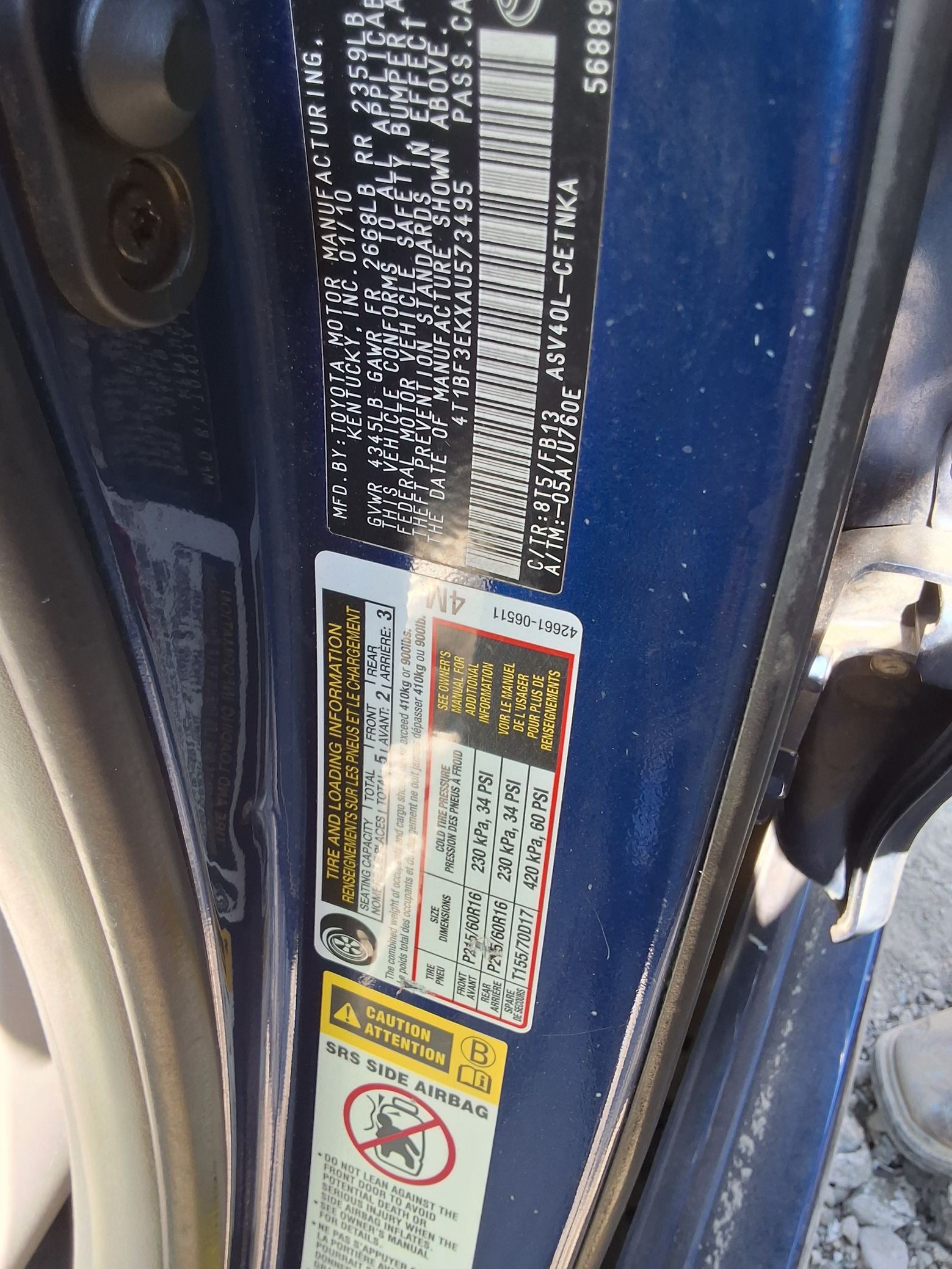 Sunroof Window Glass 2007 - 2011 Toyota Camry