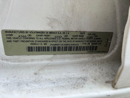 Trunk Lid 2006 - 2010 Volkswagen Jetta