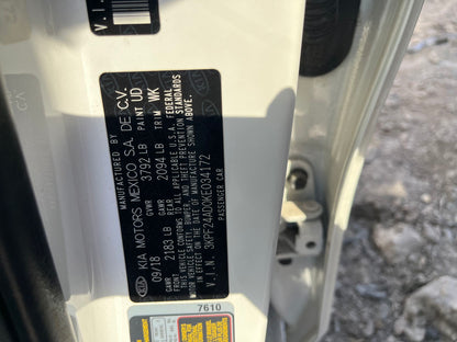 Door Trim Panel Front Passenger Side 2019 - 2026 Kia Forte