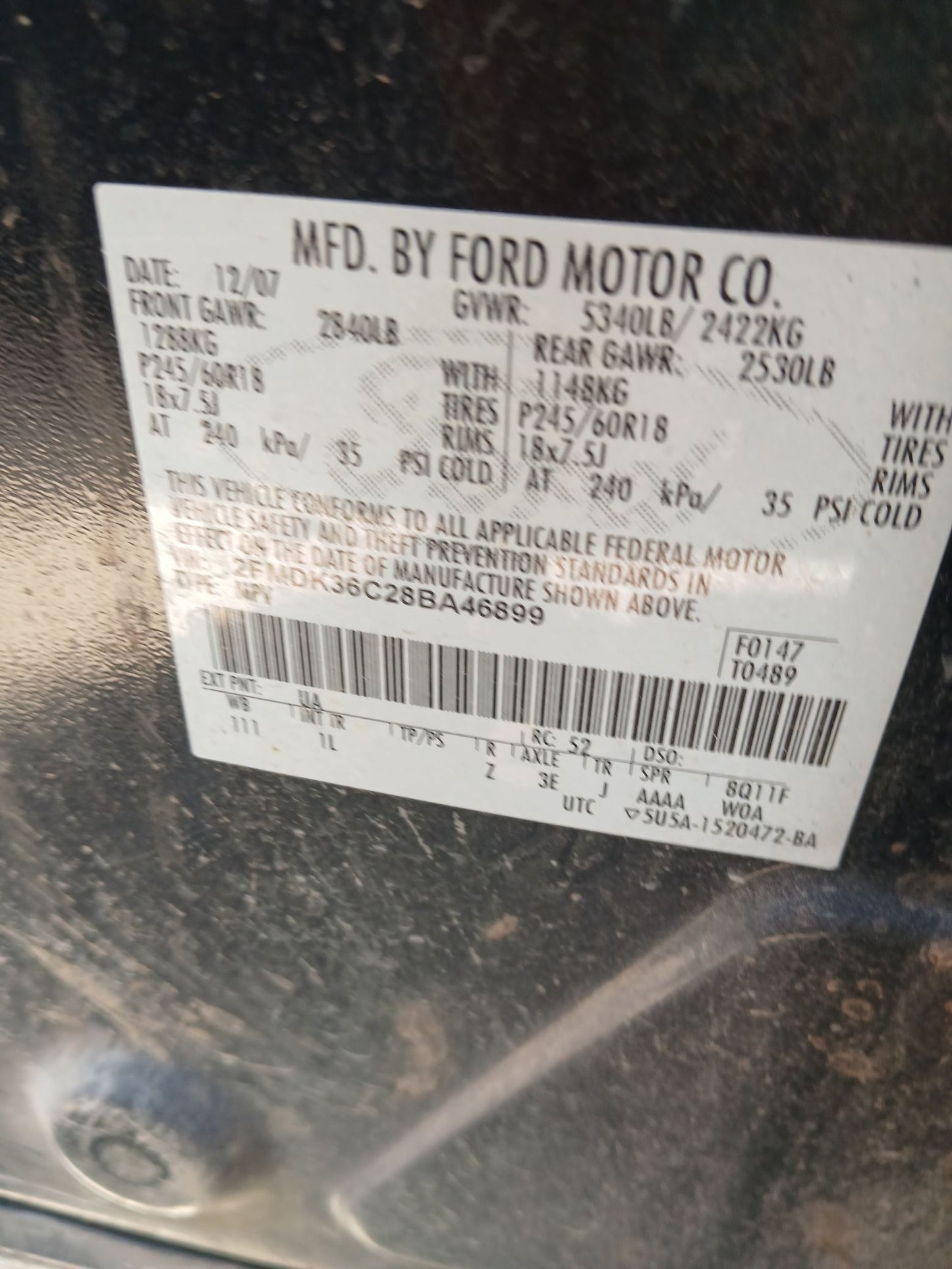 Steering Wheel 2007 - 2014 Ford Edge