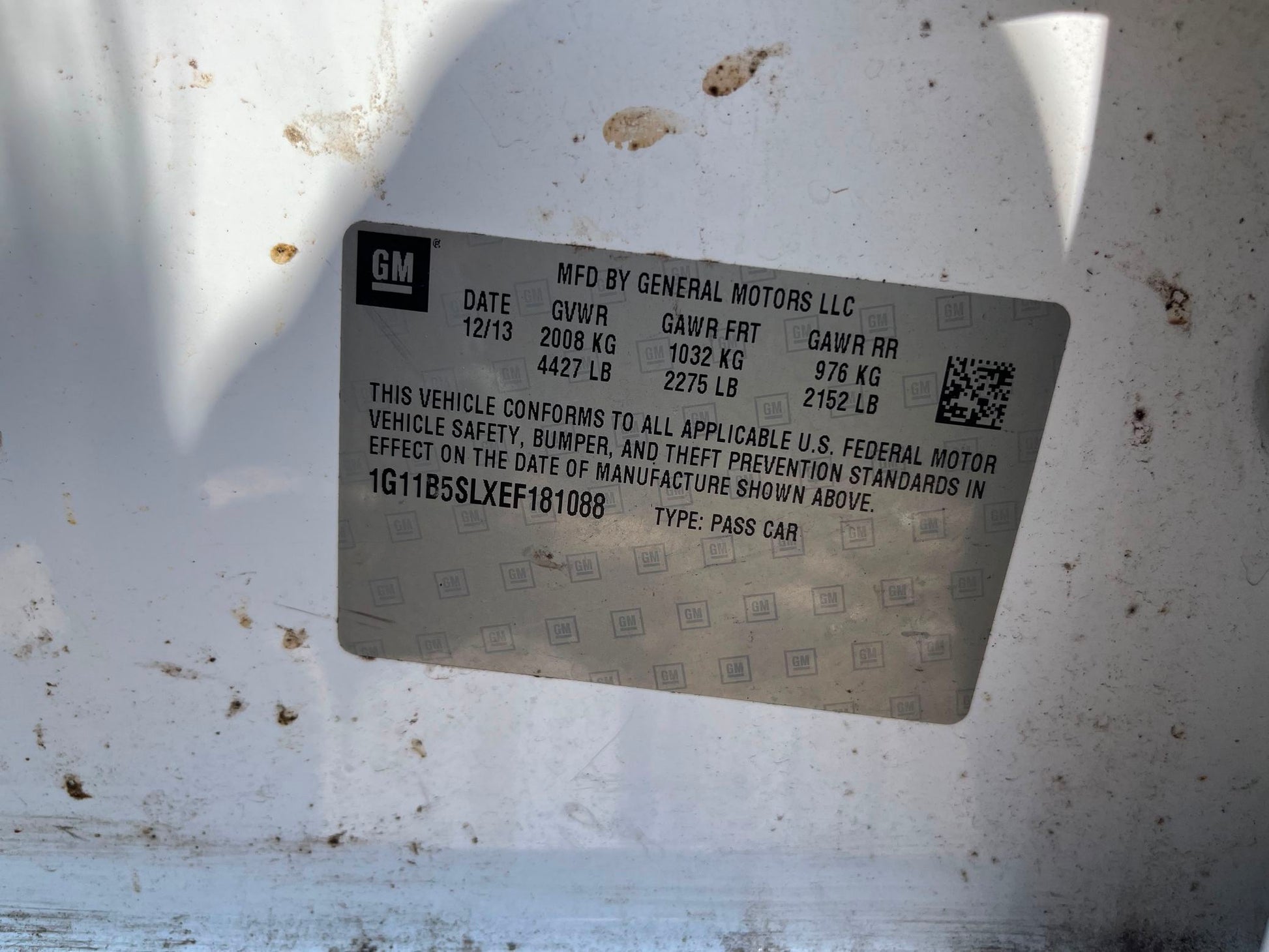 Window Regulator Front Passenger Side 2013 - 2015 Chevrolet Malibu