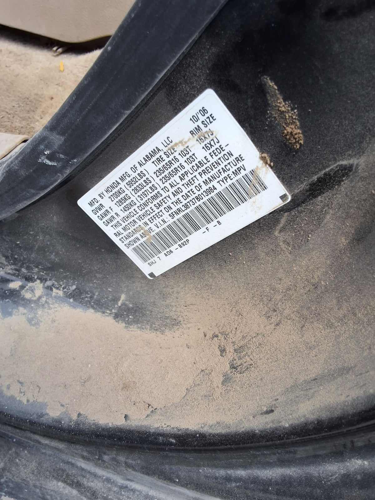 Hood 2005 - 2010 Honda Odyssey