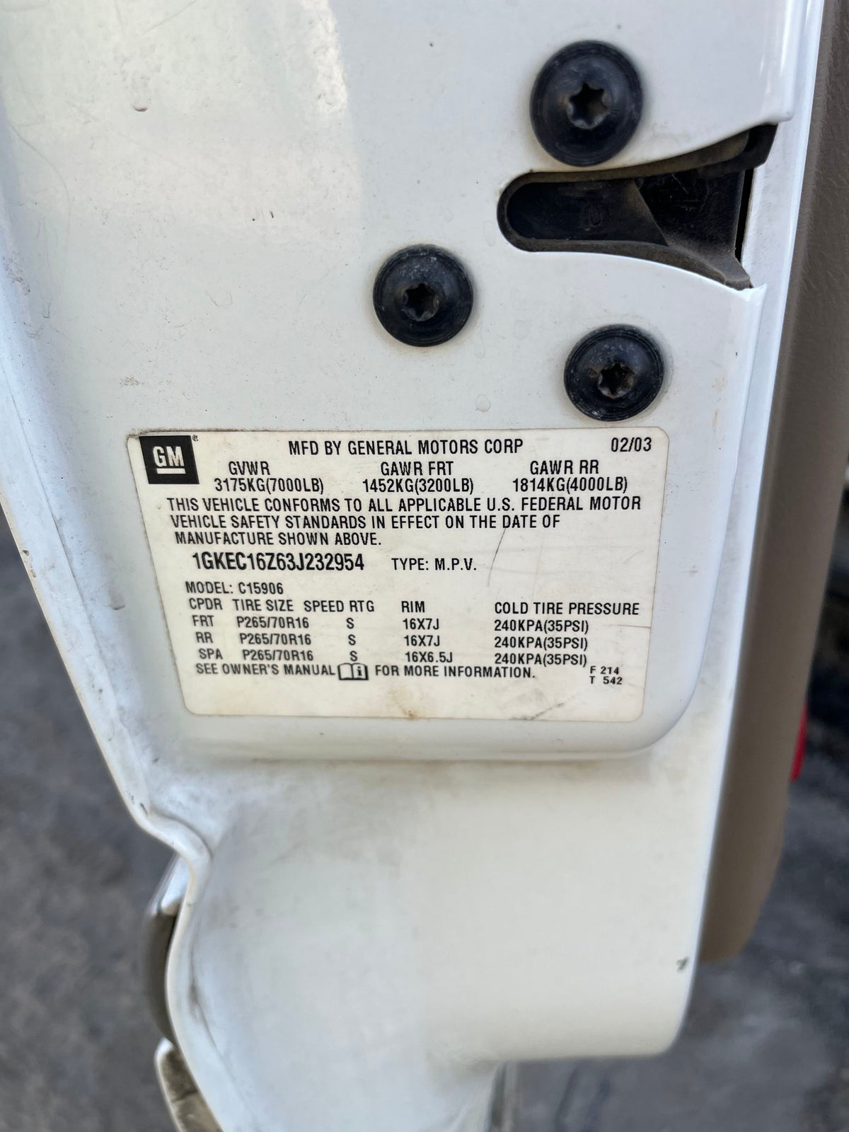 Window Regulator Front Passenger Side 2000 - 2006 GMC Yukon