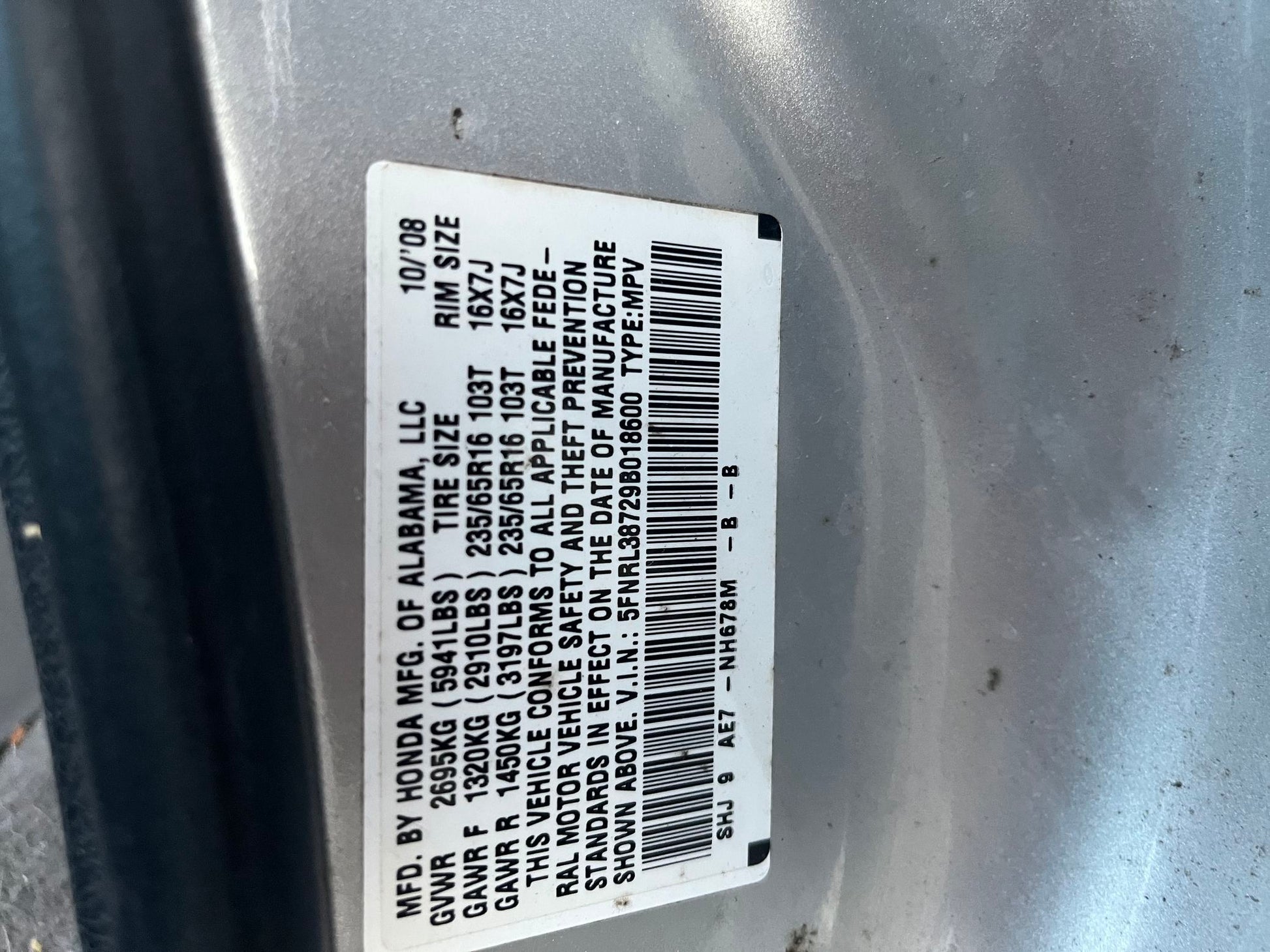 Alternator 2005 - 2010 Honda Odyssey