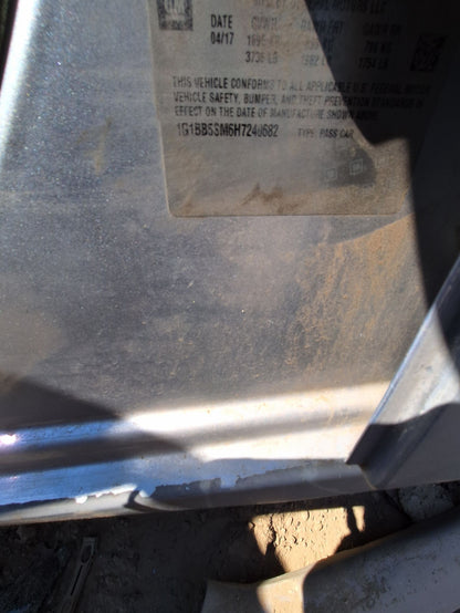Fender Front Passenger Side 2016 - 2019 Chevrolet Cruze