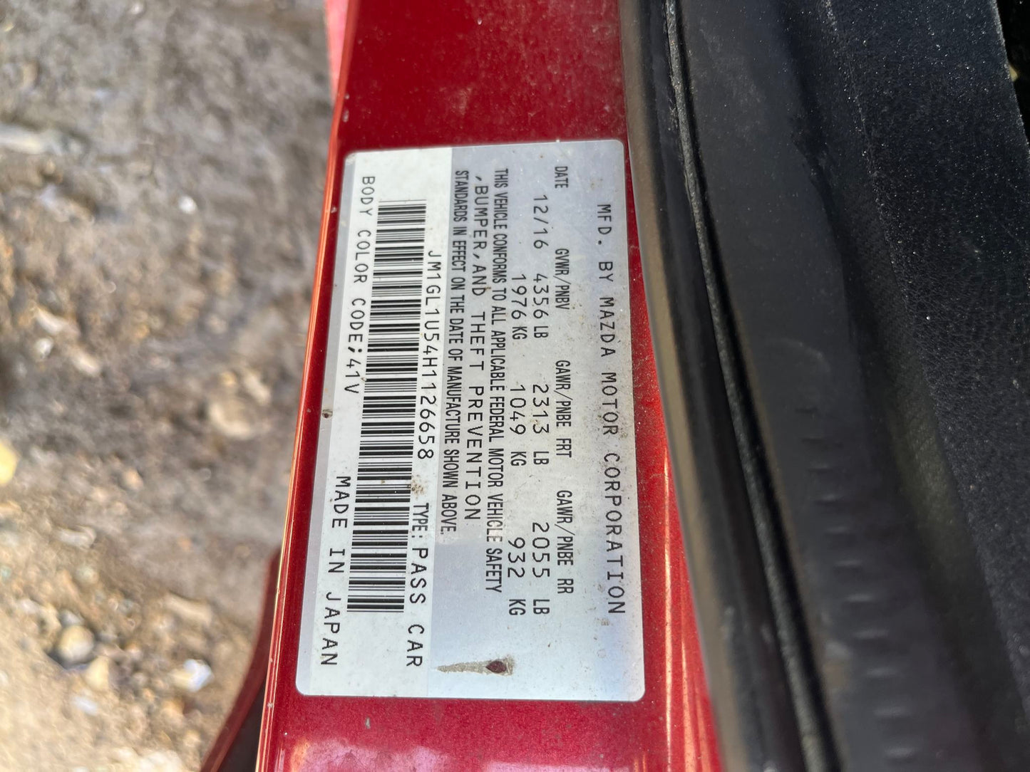 Shift Cable 2014 - 2021 Mazda Mazda6