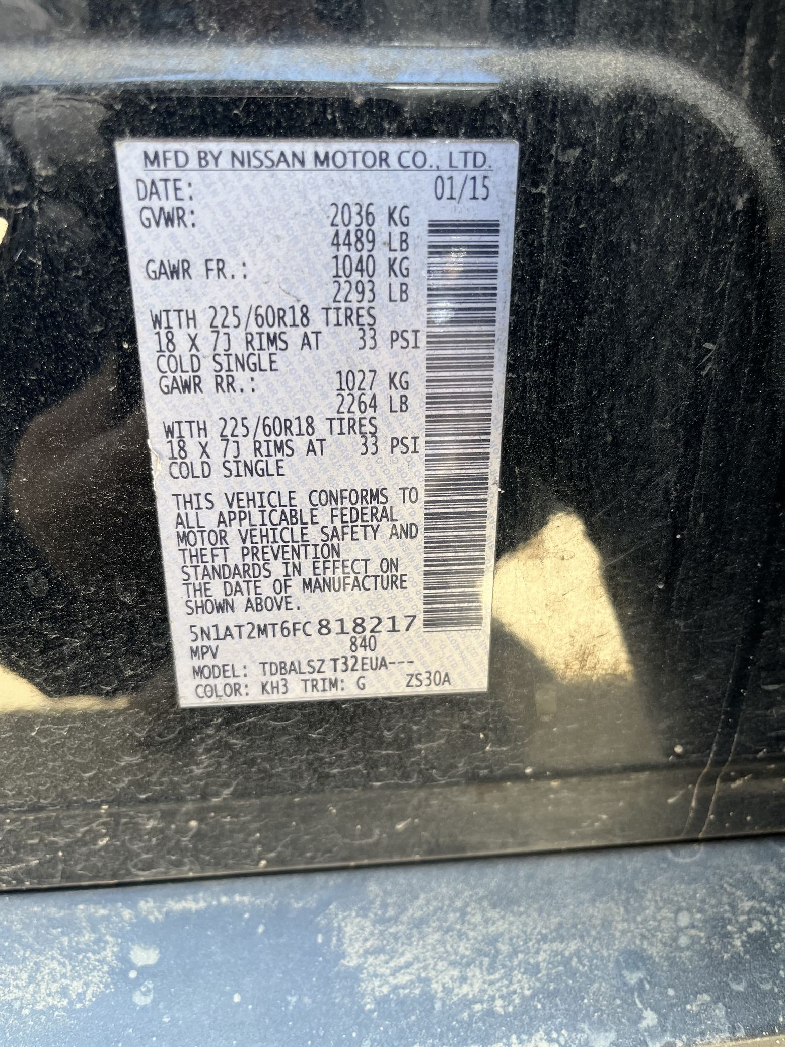 Quarter Panel Passenger Side 2014 - 2020 Nissan Rogue