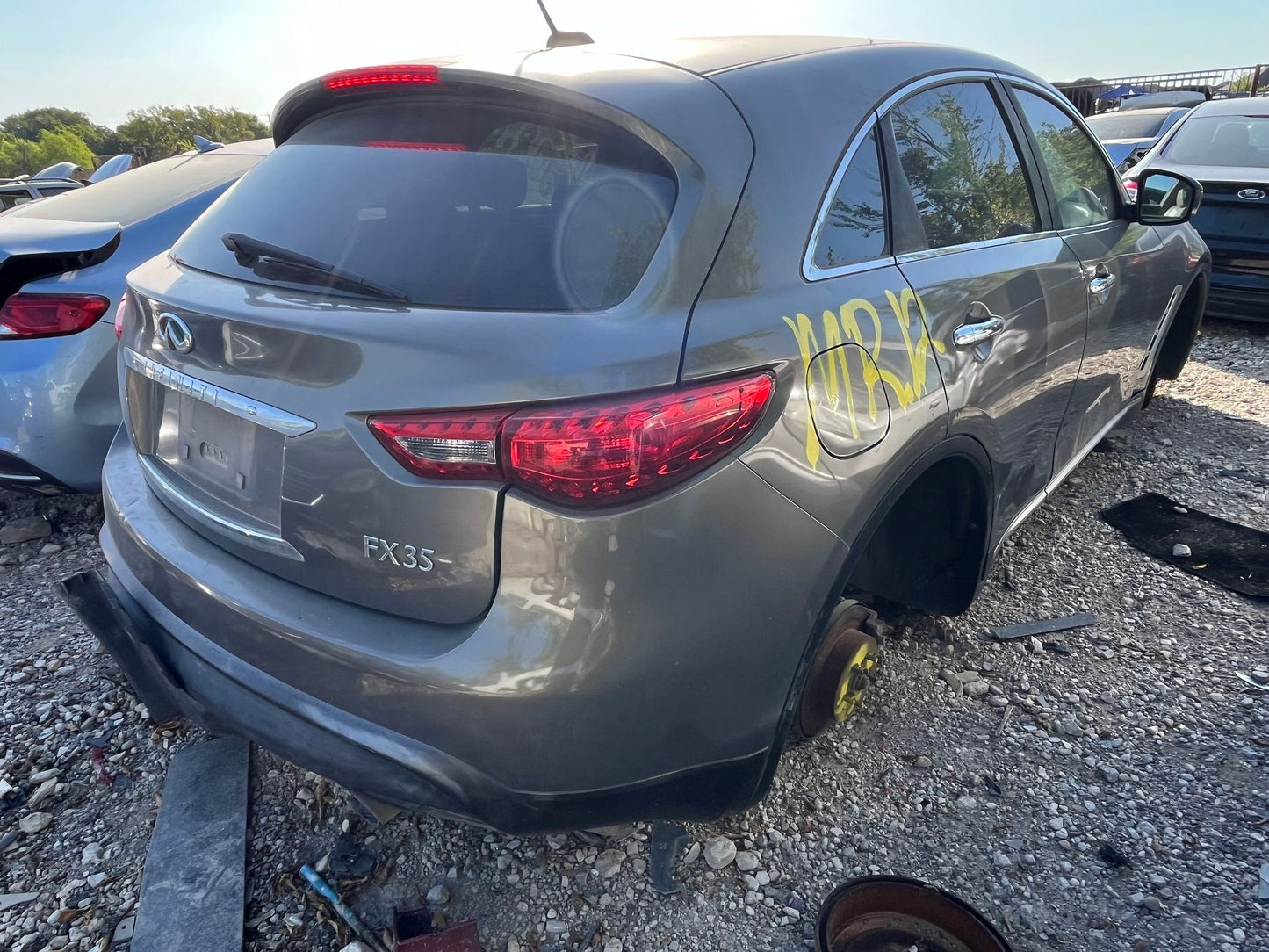 Door Window Glass Rear Passenger Side 2009 - 2013 Infiniti FX35