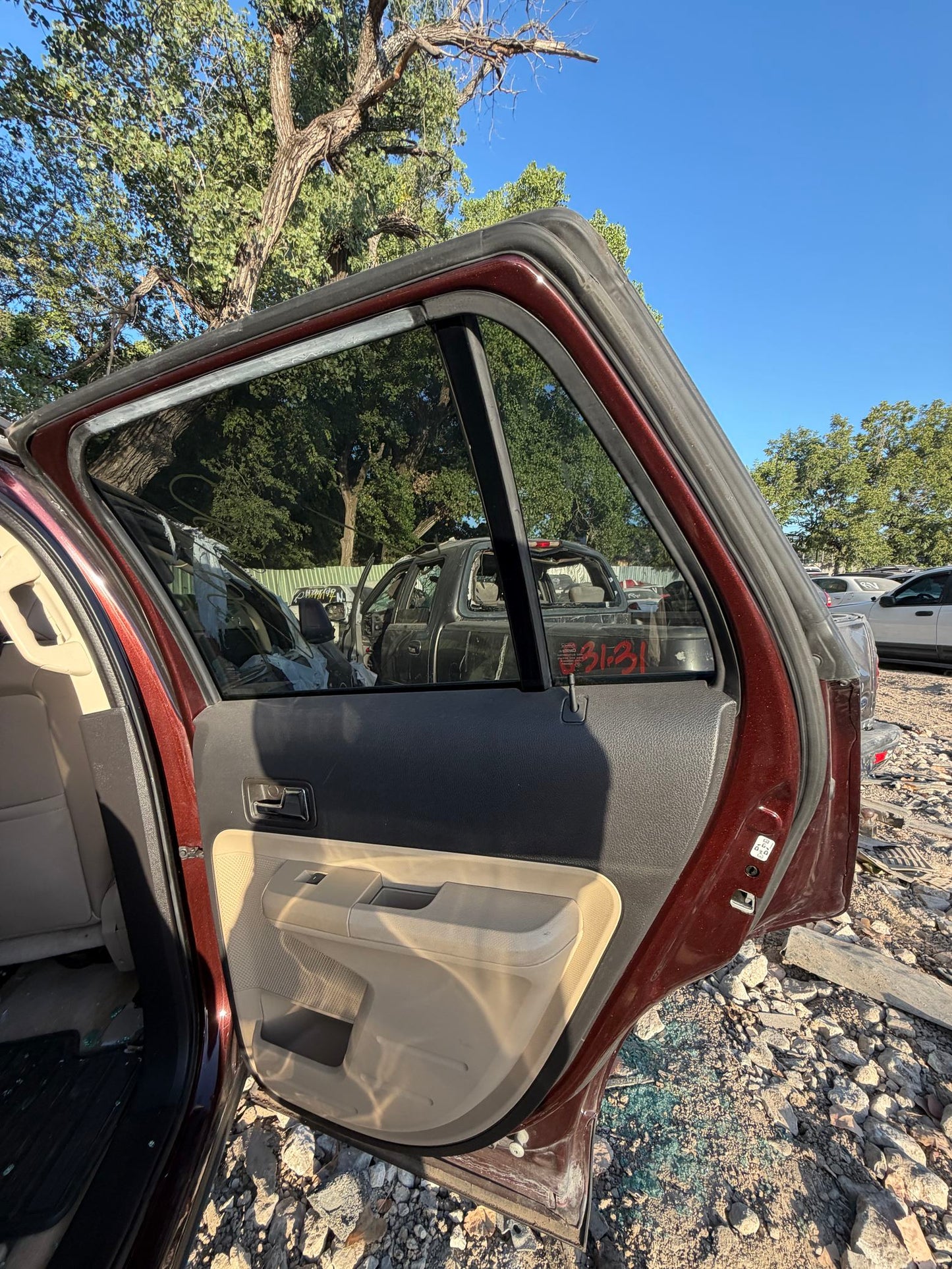 Door Window Glass Rear Passenger Side 2007 - 2014 Ford Edge