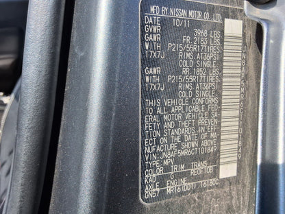 Seat Belt Rear Driver Side 2011 - 2017 Nissan JUKE