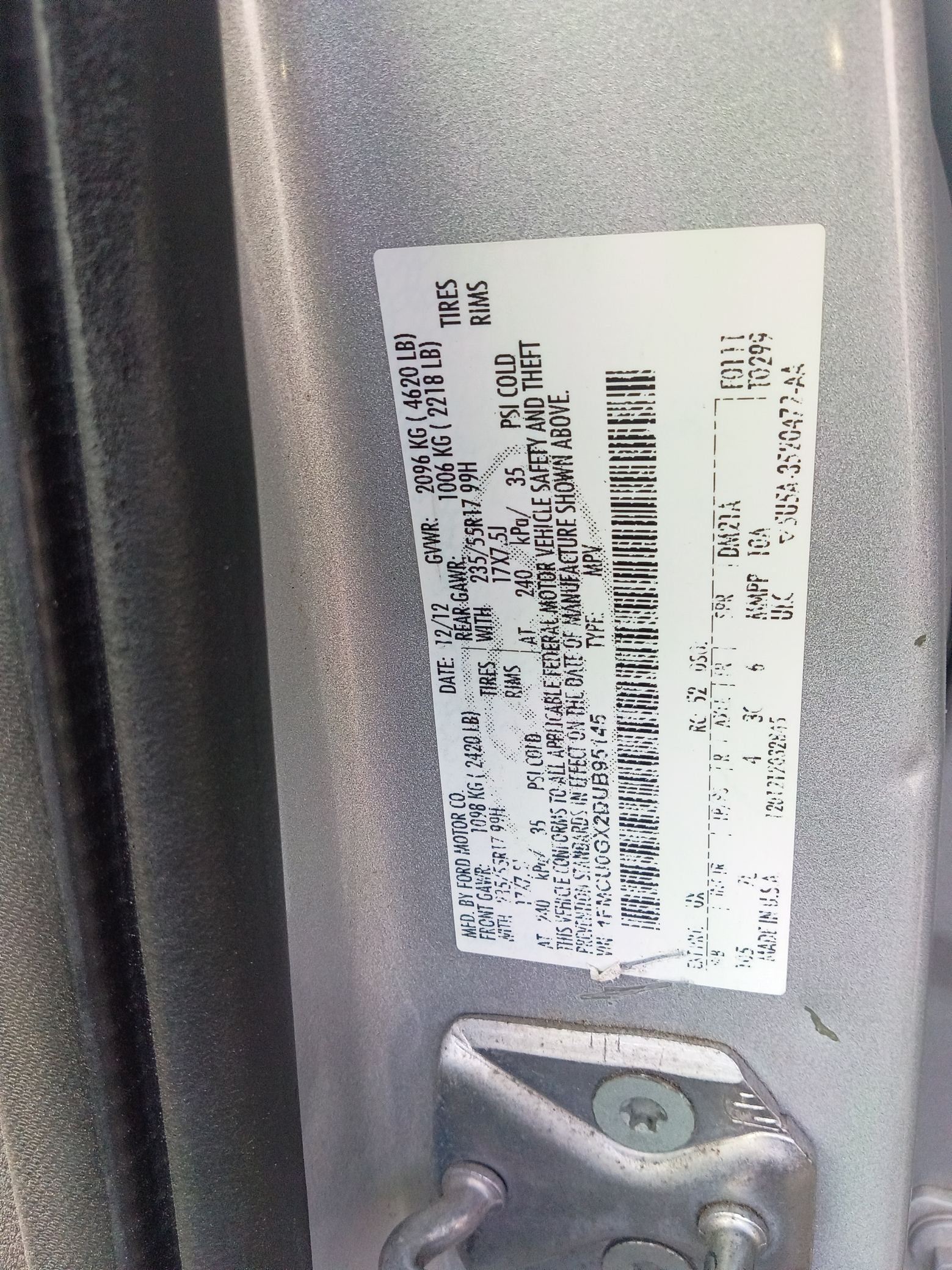 A-Pillar Trim Panel Driver Side 2013 - 2019 Ford Escape