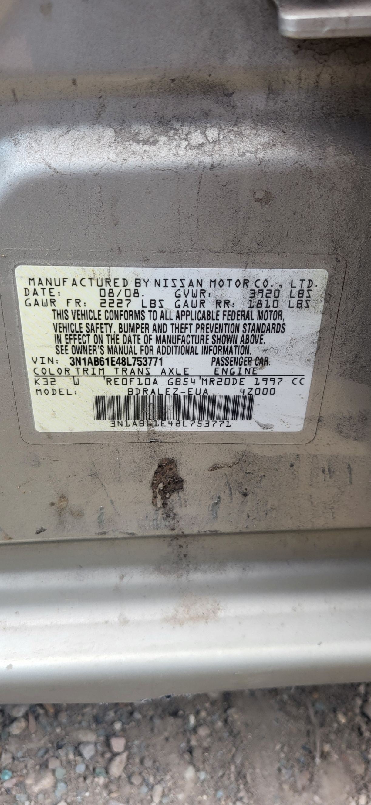 Brake Caliper Front Driver Side 2007 - 2012 Nissan Sentra