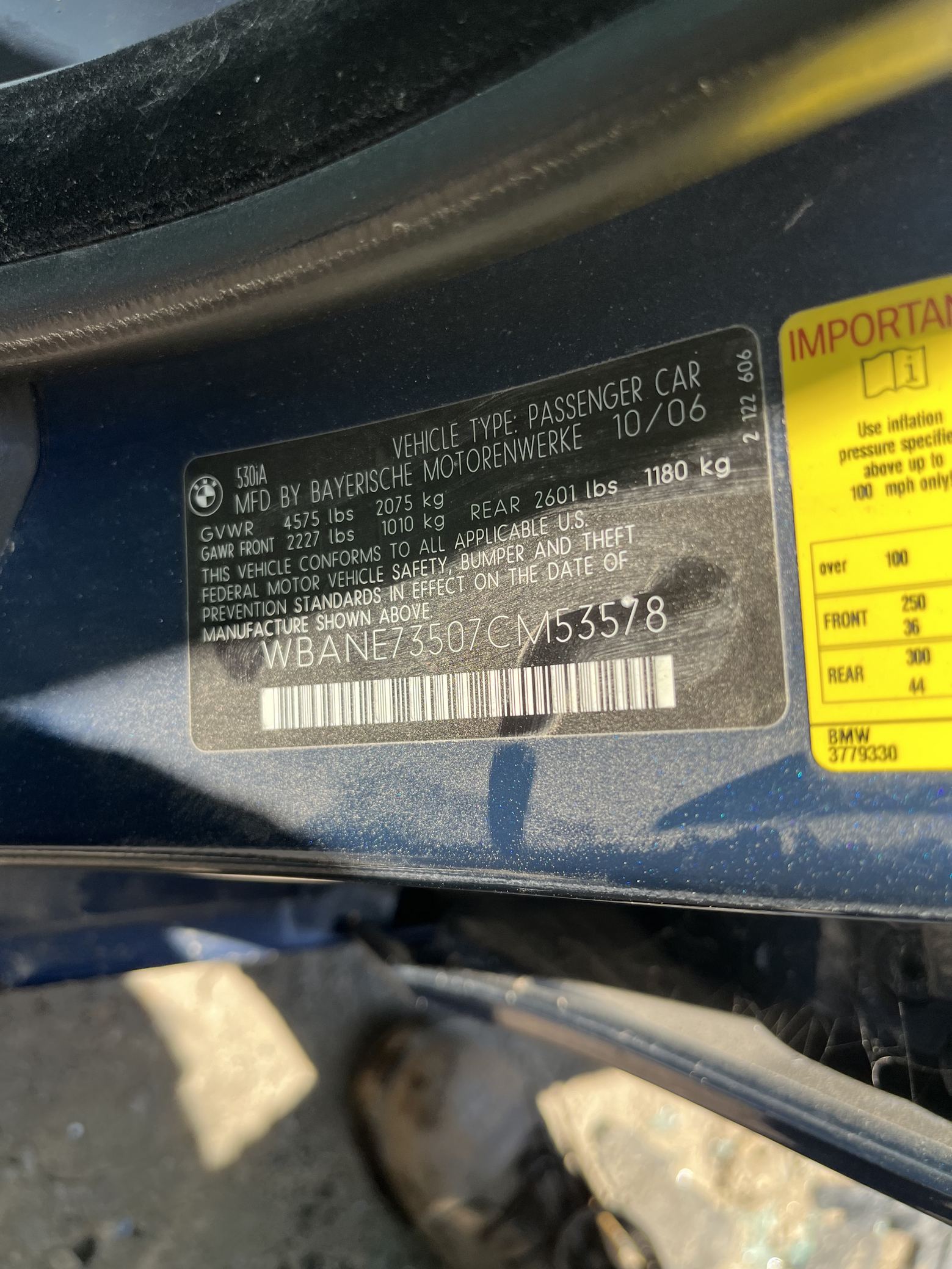 Grille Driver Side Kidney 2004 - 2010 BMW 5 Series