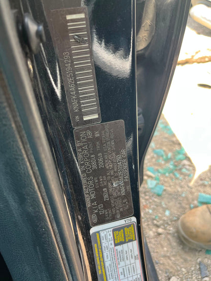 Door Window Glass Rear Driver Side 2014 - 2018 Kia Forte