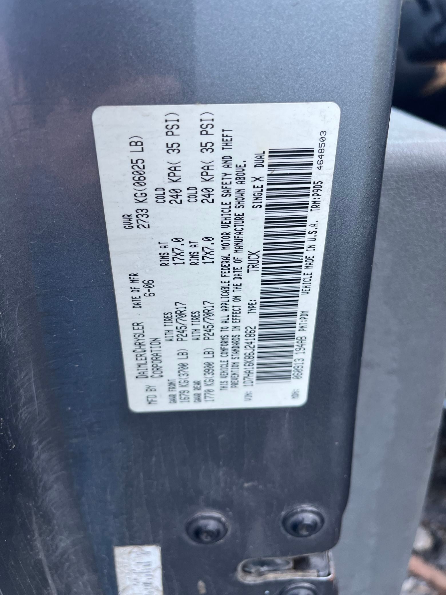 Water Pump 2002 - 2008 Dodge Ram 1500