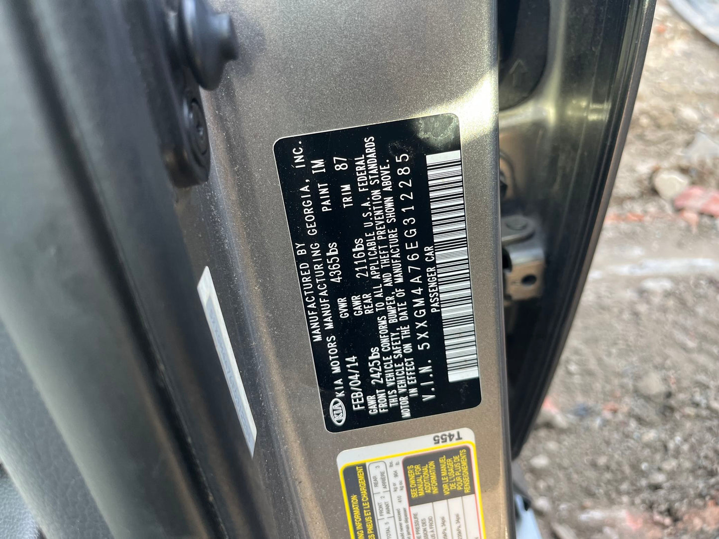 A-Pillar Trim Panel Driver Side 2011 - 2015 Kia Optima