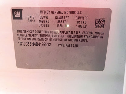 Door Trim Panel Rear Passenger Side 2012 - 2020 Chevrolet Sonic
