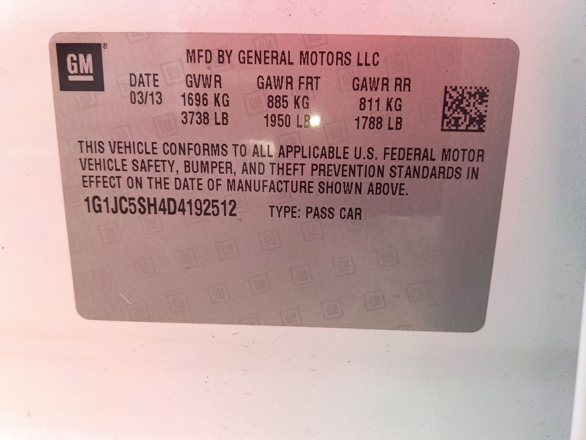 Steering Rack 2012 - 2020 Chevrolet Sonic