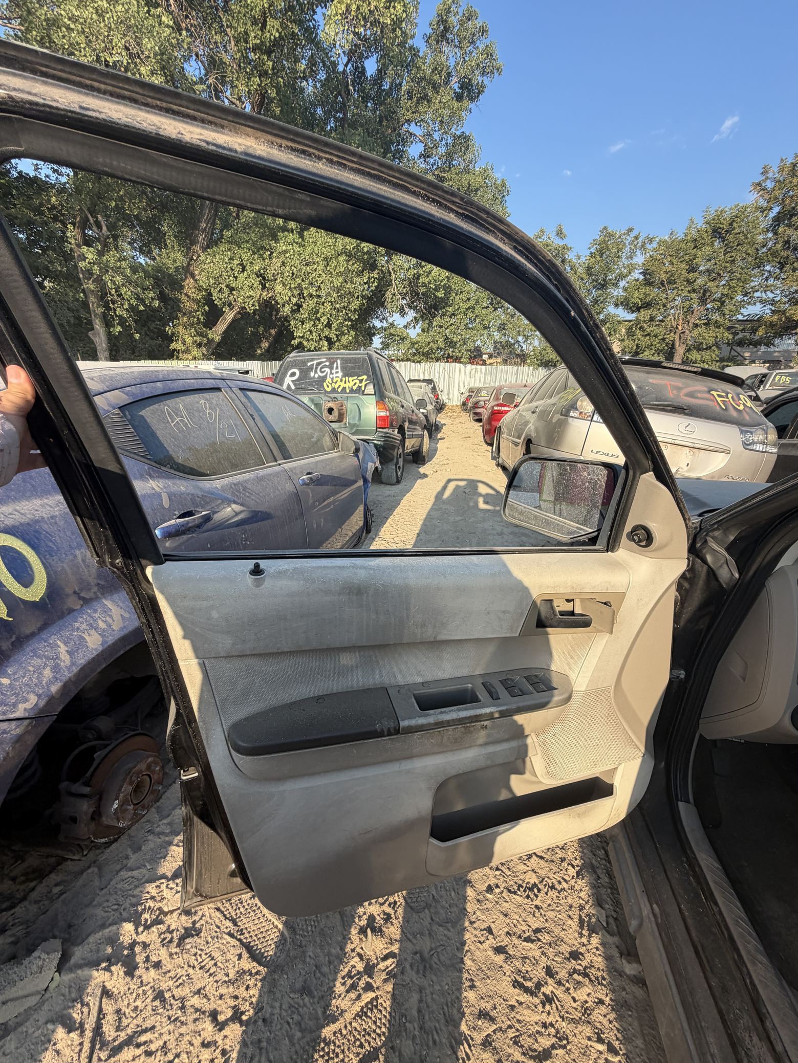 Door Interior Handle Rear Driver Side 2008 - 2012 Ford Escape