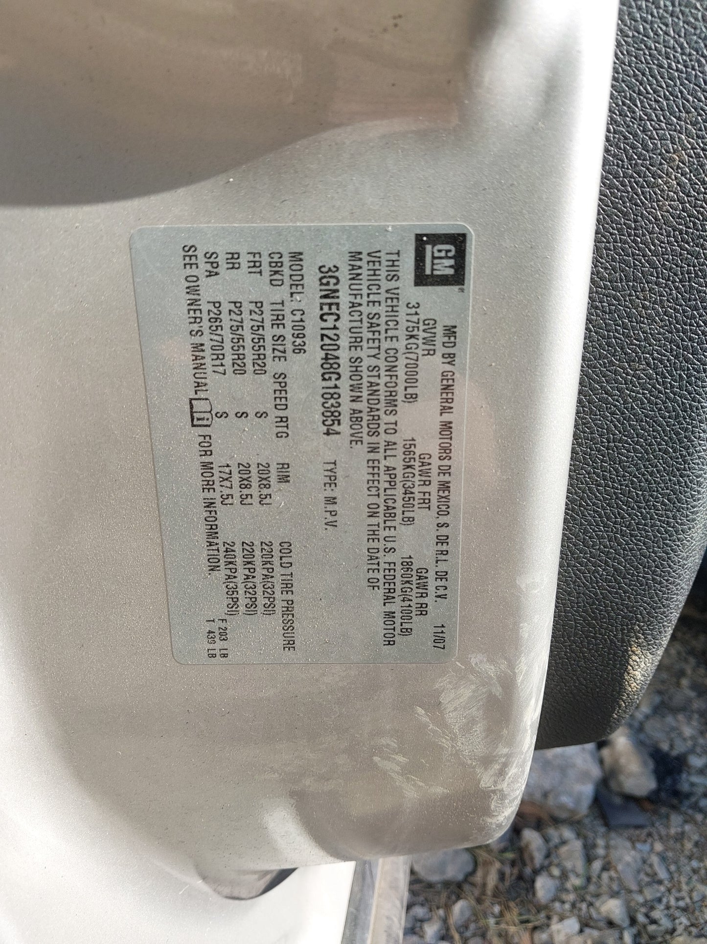 2007-2013 Chevrolet Avalanche - Stock #: M18164