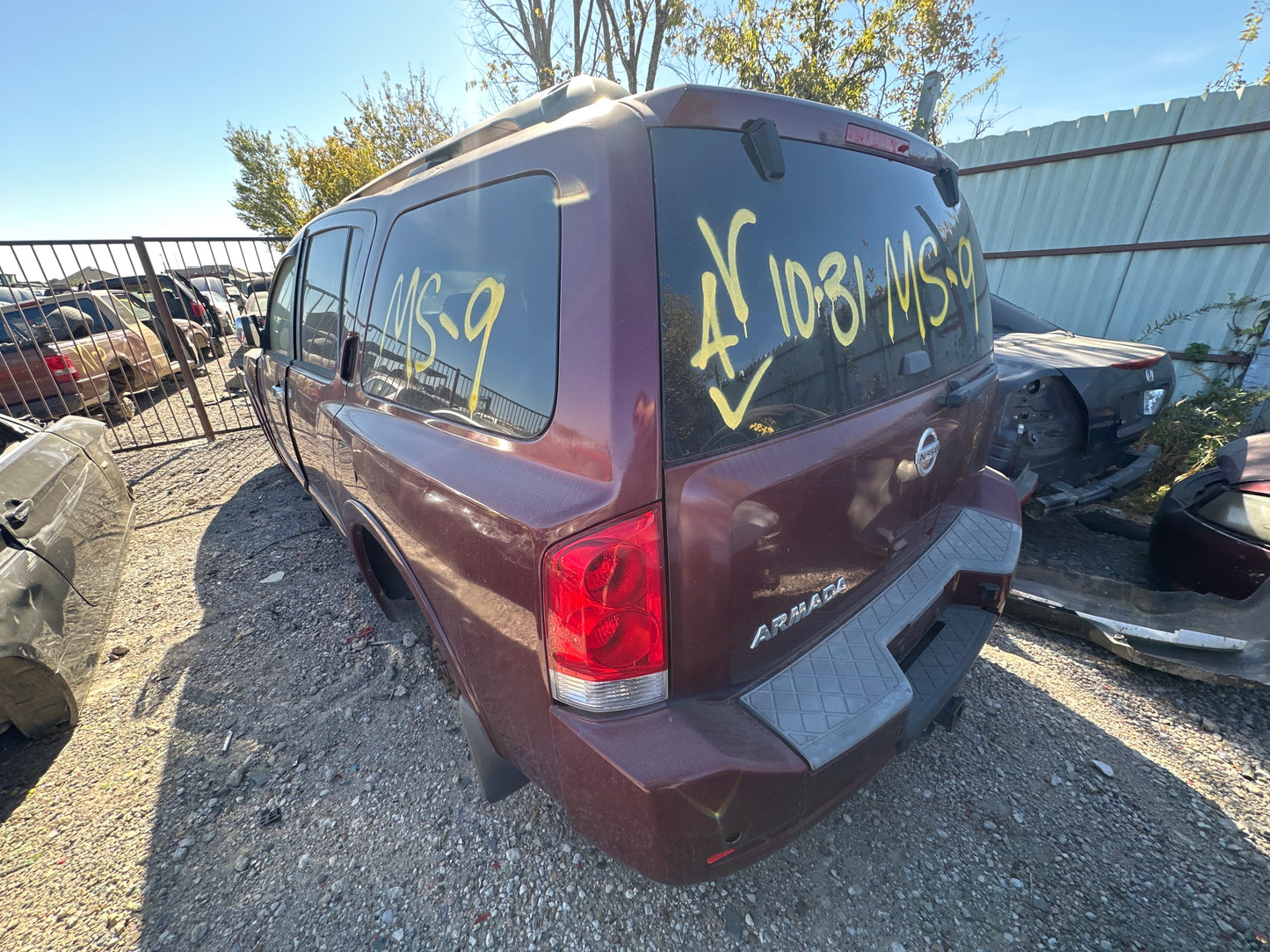 2/2 2011 NISSAN ARMADA | All Parts G - Z | STK# M17959